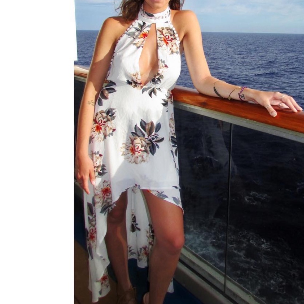 Luxxel size small high-low floral dress